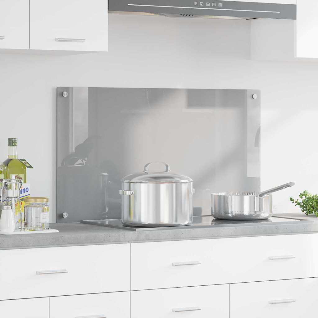 Kitchen Backsplash Light grey 90 x 50 x 0.6 cm Tempered Glass